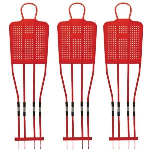 Lot de 3 Mannequins rouge - 180 cm