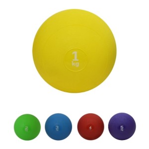 Inflatable medicine ball, yellow - 1 kg