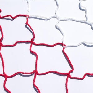 European 11-a-side soccer nets - White/Red