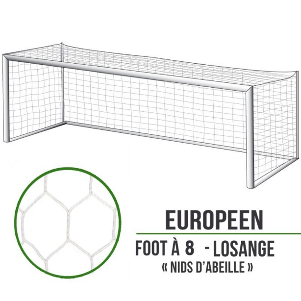 8-sided honeycomb football nets: 6.10x2.10x1.50x1.50m