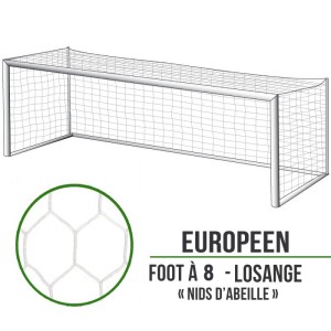 8-sided honeycomb football nets: 6.10x2.10x1.50x1.50m