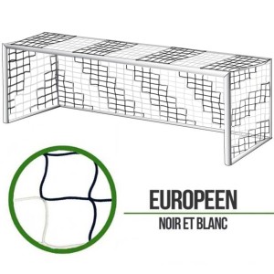 European 11-a-side soccer nets - Black/White