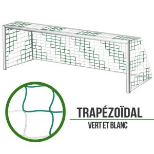 11-a-side soccer nets Trapezoid - Green/White