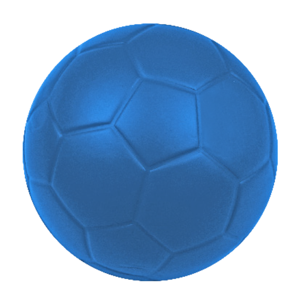 15 cm foam ball - high density - blue