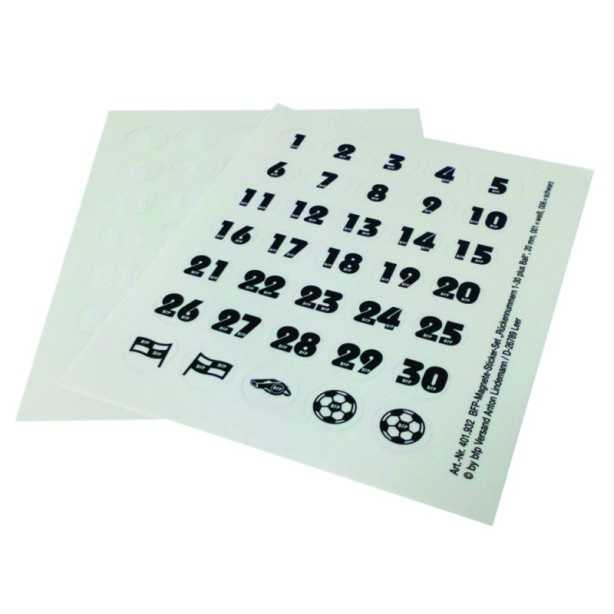 Etiquettes ensemble de nombre pour magnets 30 mm